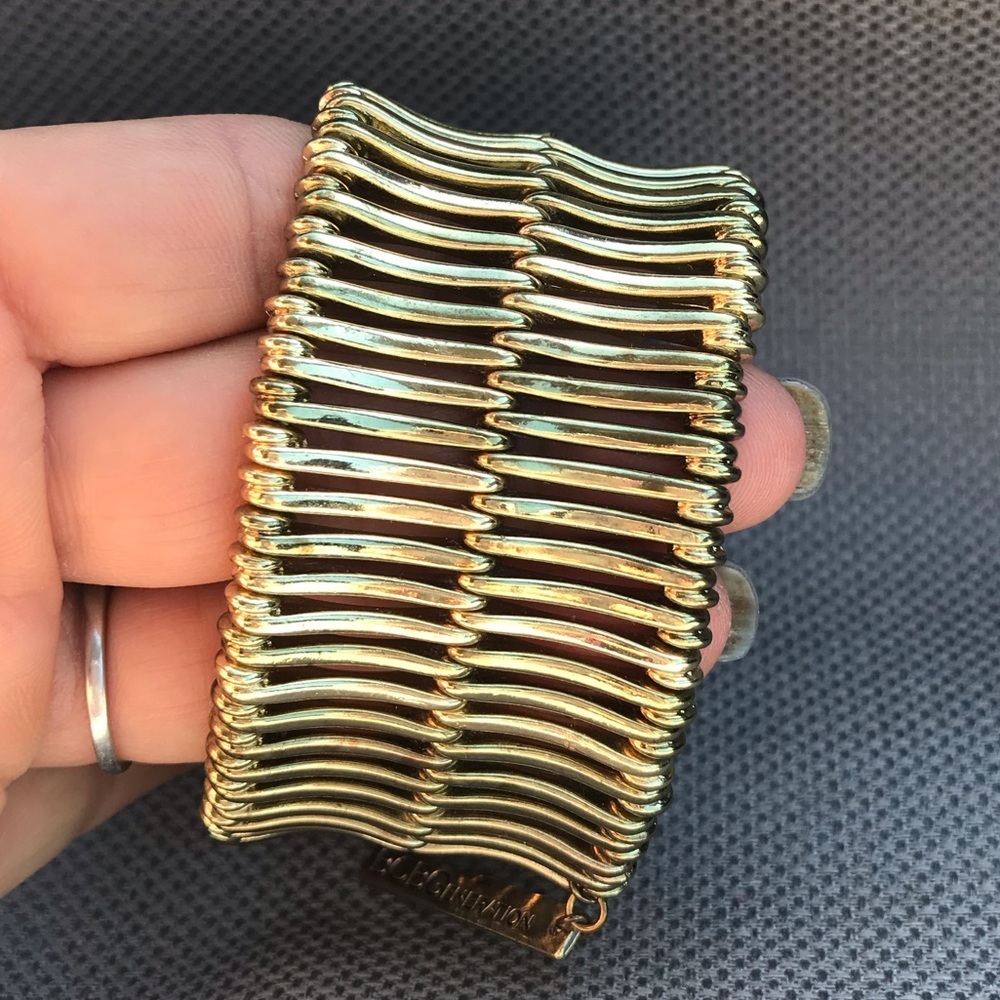 Bcbg Generation Wide Gold Toned Bracelet 26$